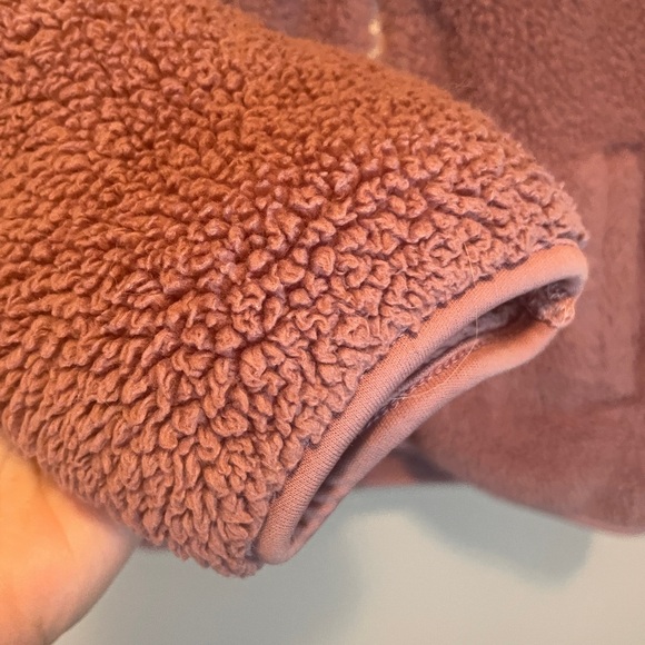 Reebok Women's Pink Fleece Logo Hoodie Zip Jacket Sz Large Cozy Fuzzy Coat - Picture 8 of 15